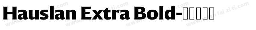 Hauslan Extra Bold字体转换